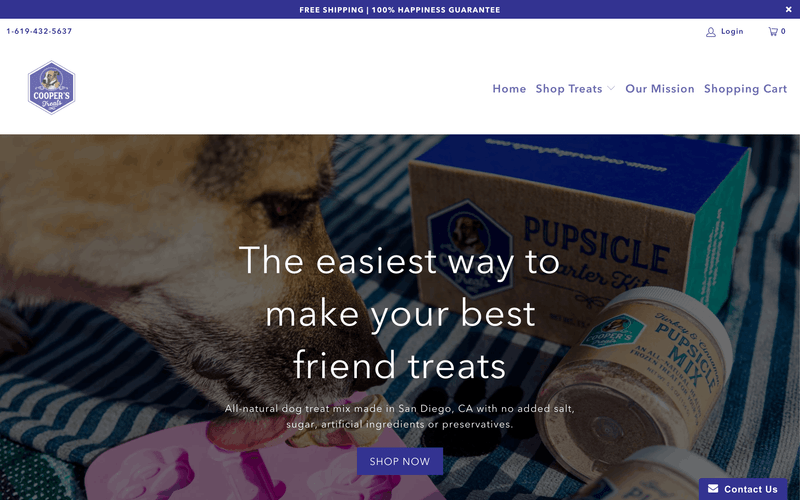 Cooper’s Treats website