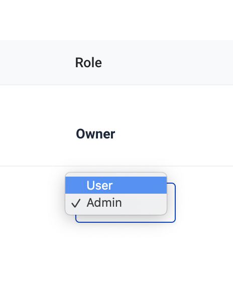 Edit roles - select a role