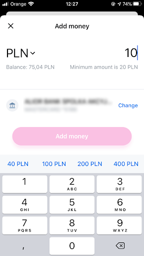 Example in Revolut