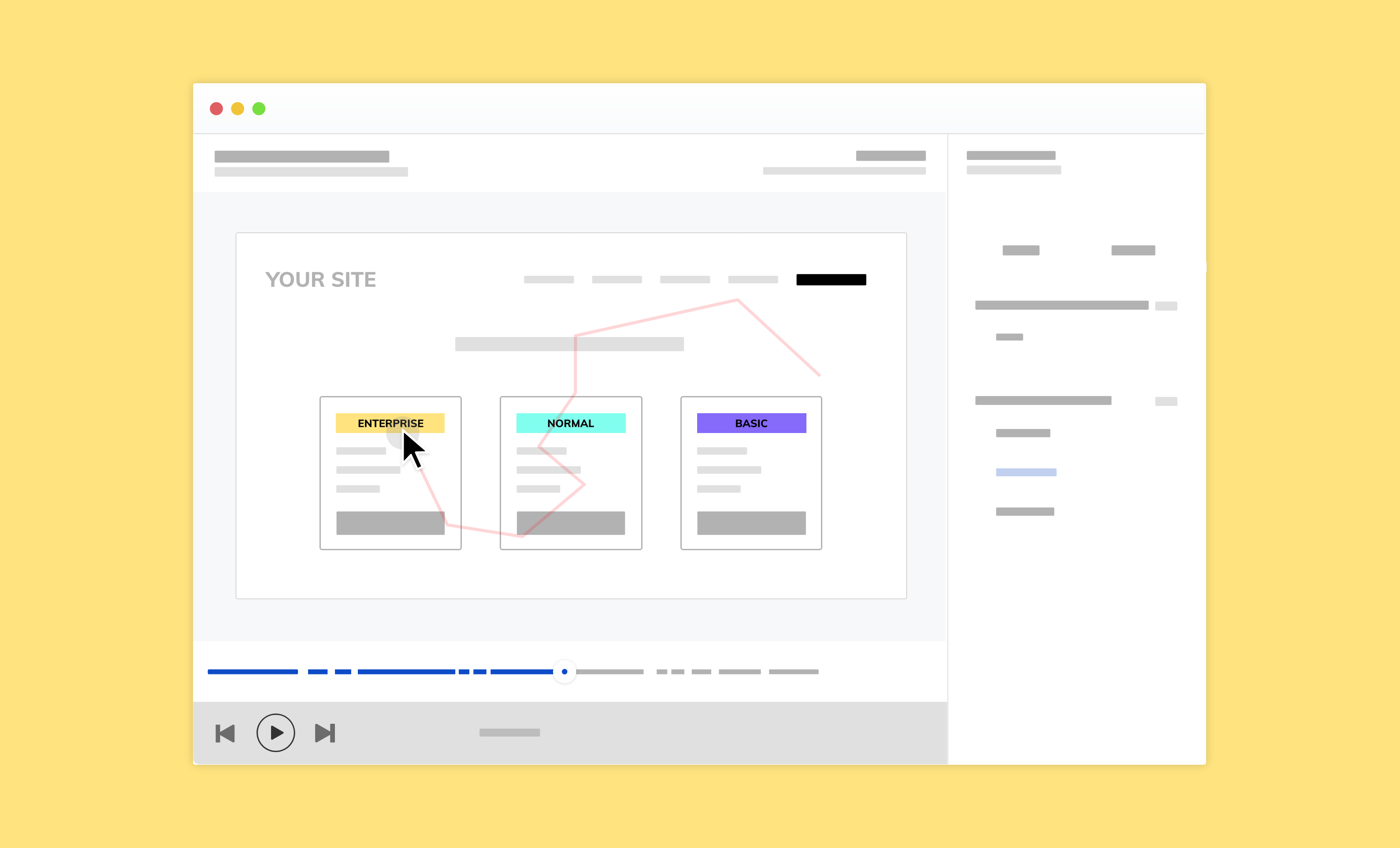 Illustration of a session recording tool.